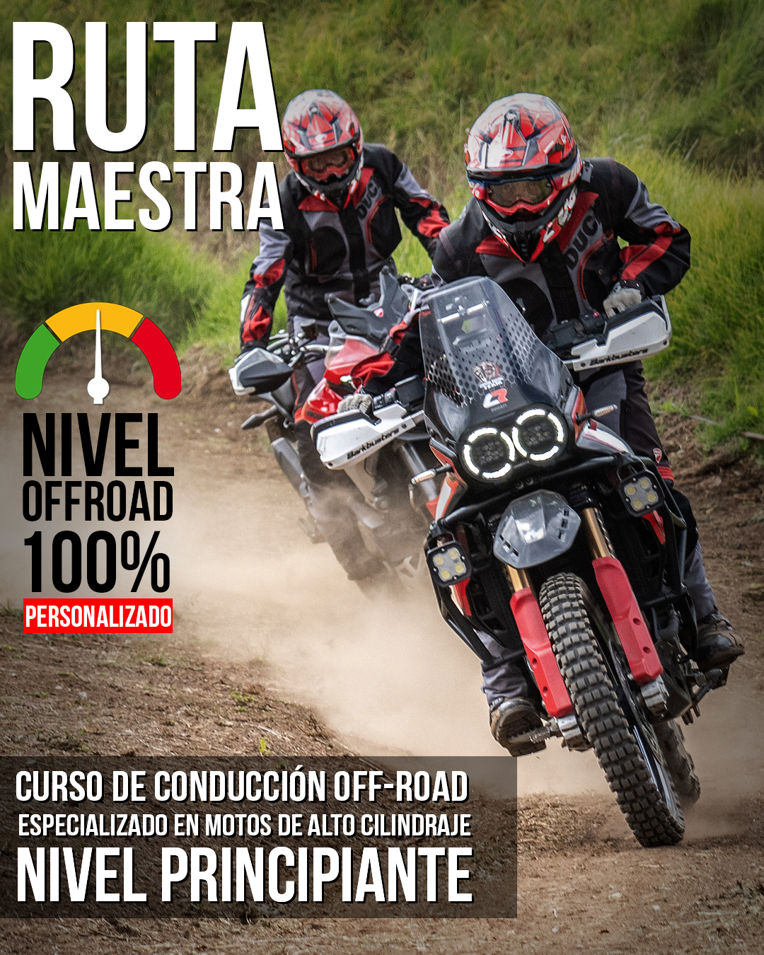 Curso offroad en moto personalizado capital rider